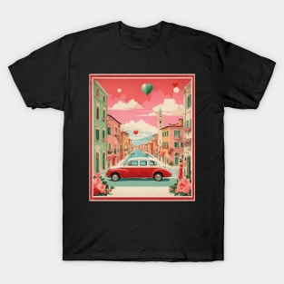 Italy Valentine's Day Vintage Retro T-Shirt